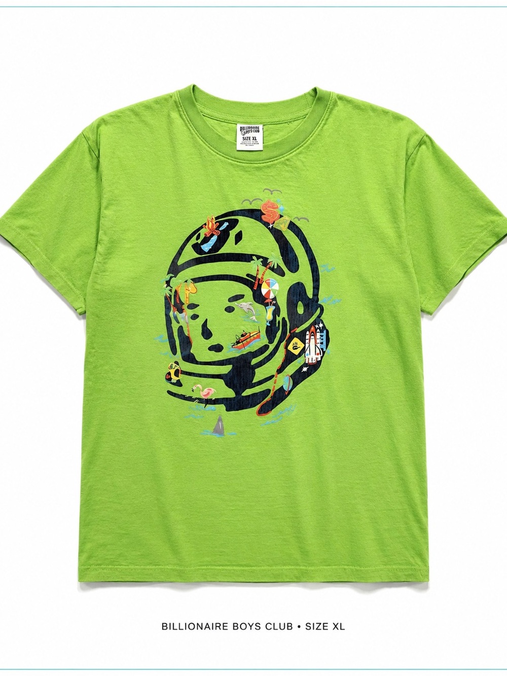 Billionaire Boys Club Neon Lime Astronaut Graphic Tee